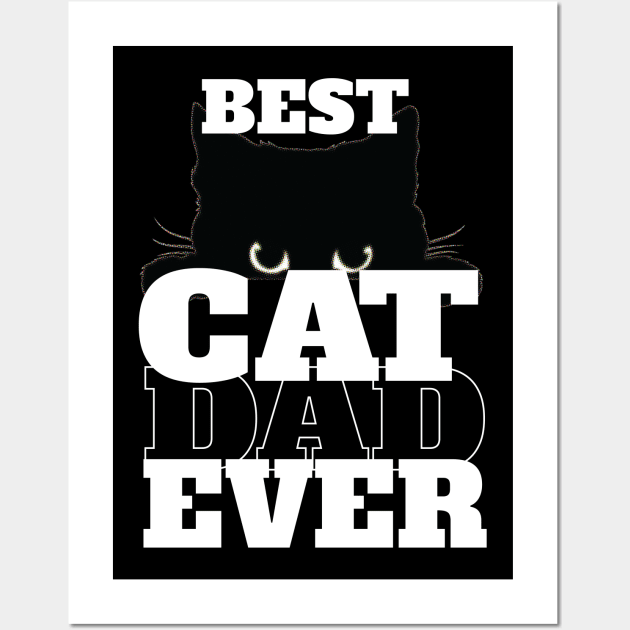 Best Cat Dad Wall Art by emma17